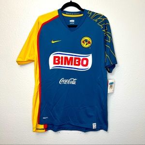 NWT NIKE Jersey M NIKe soccer Las Aguilas LigaMX new 2007/08 Club america Home